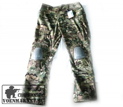 Брюки Tactical Pants с наколенниками, Rip-stop, цвет Мультикам, *40/3XL раз. КНР