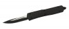 Нож выкидной фронтальный МАСТЕР-К АСПИД МА287 металл, чёрный,клипса, стеклобой, чехол