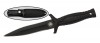 Нож нескладной VIKING X973, сталь 420, ручка пластик, чёрный, чехол нейлон