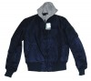 Куртка ALPHA INDUSTRIES , MA-1 D-Tec Flight Jacket с капюшоном, синяя, *XXL, США