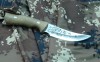 Нож Кизляр Гюрза-2 сталь Z60, полированный с орнаментом, ручка кавказский орех, чехол Кожа