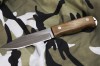 Нож Кизляр Т-1 сталь AUS8, полированный, ручка кавказский орех, чехол Кожа